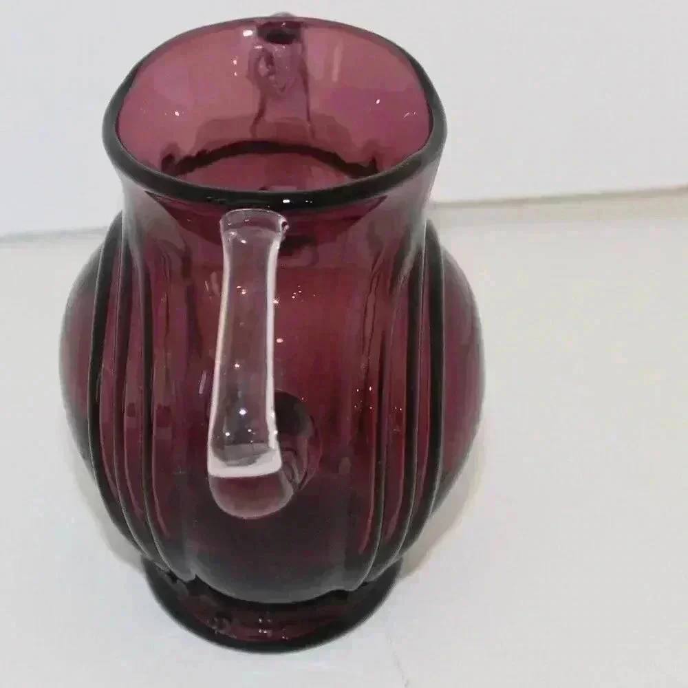 Vtg Antique 1930s Cambridge Amethyst In Nautilus Glass Small Sugar Bowl